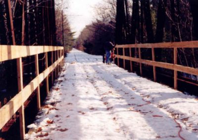 First Decking of Rail Bed Bridges c. 1998