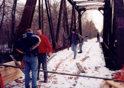 First Decking of Rail Bed Bridges c. 1998
