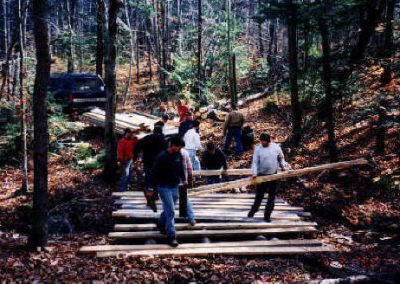 Another bridge built to accomidate the tucker. This one is on the Winslow State Park trail.